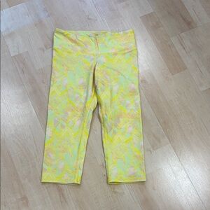 ALO Yoga Neon Yellow Tie-Dye Leggings